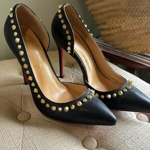 Christian Louboutin studded black heels
